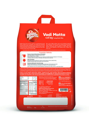 Double Horse Vadi Matta Rice | No Wash Required | Kerala Red Rice | Long Grain Rice | 5 kg